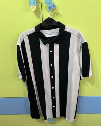 Camicia Bershka A Righe Nere Colletto Rever