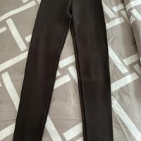 Leggins gessato marrone elasticizzato tg. XS