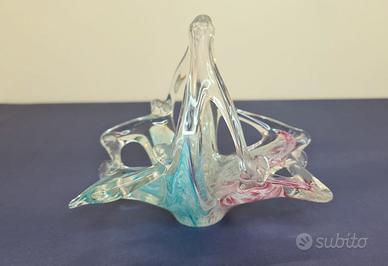 CESTINO CENTROTAVOLA IN VETRO DI MURANO