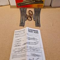 Fleischmann H0 Coppia Di Scambi Elettrici Dritti 6