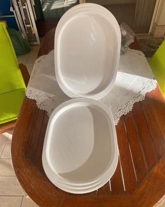 2 grandi vassoi vintage bianchi guzzini plastica