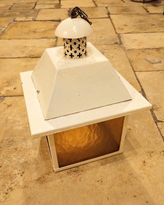 Lampadario lanterna in ferro battuto