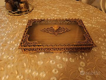 vassoio decorativo in legno 