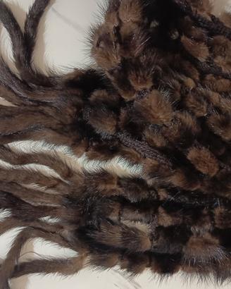 Maxi Sciarpa 190cm pelliccia pregiata marrone 