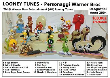 Personaggi LOONEY TUNES anno 2004 prime 22 uscite