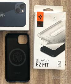 1 Custodia Spigen, 1 Vetro temperato Spigen, cavo