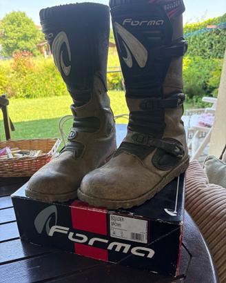 Stivali Moto Forma Boulder Marrone Taglia 44