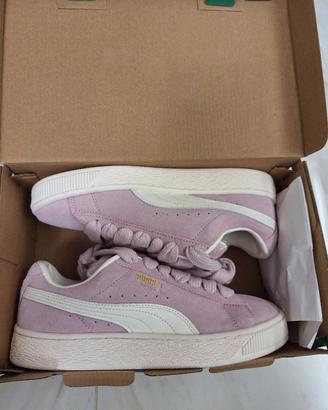 scarpe puma suede platform lilla, nuove, tg. 38.5