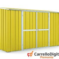 Casetta in lamiera per esterno 307x100cm giallo