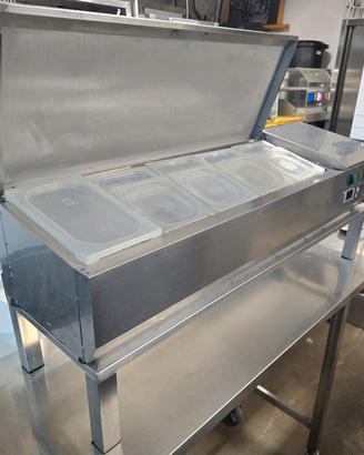 saladette refrigerata inox da banco completa