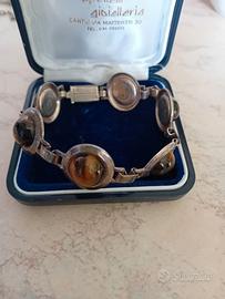 Argento d epoca e occhio di tigre