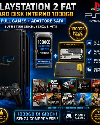 🎁 Kit Sony Ps2 Fat Hard disk interno da 1000gb 