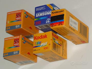 Lotto 5 pellicole scadute vintage varie marche