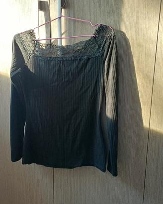 Pigiama completo Tezenis, maglia con pizzo 