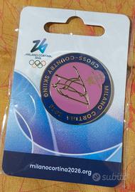 Spilla pittogramma cross country skiing olimpiadi