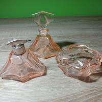 Toilette vetro Set Profumo Vintage Sapone Cipria