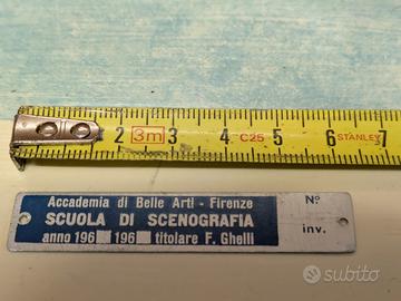 Targhetta Inventario Accademia Belle Arti Firenze