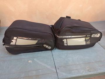 Coppia borse laterali moto Oxford