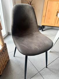 4 Sedie cucina in microfibra