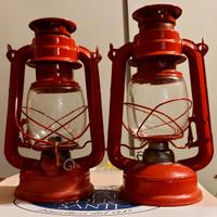 Lanterne a petrolio rosse vintage