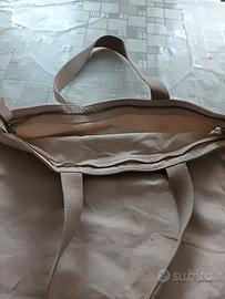 borsa cotone con cerniera levis