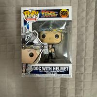 Funko pop doc with helmet back to the future