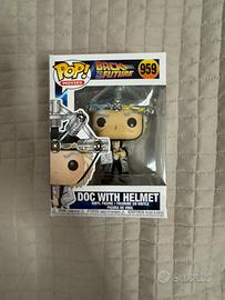 Funko pop doc with helmet back to the future