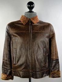 Short lambskin bomber jacket for men