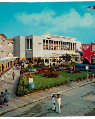 Francobollo 25 Lire su cartolina anni 60 Bari