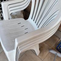 4 Sedie in plastica da esterno