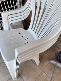 4 Sedie in plastica da esterno