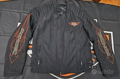 giubbino mod flame in cordura nero TG M-XL harley