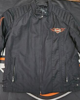giubbino mod flame in cordura nero TG M-XL harley