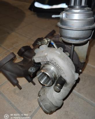 Turbina Garrett e basamento in ghisa
