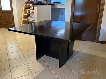 TAVOLO LEGNO ANNI '80 + SET 6 SEDIE