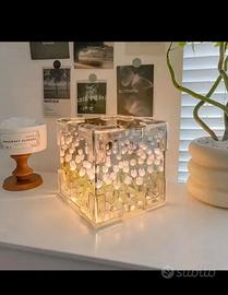 Lampada fai da te tulipani rosa