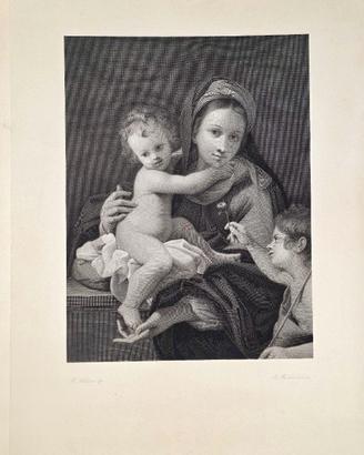 Incisione "Madonna col bambino e San Giovannino"