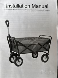 Carrello da giardino pieghevole, nuovo.