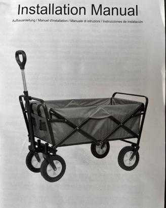 Carrello da giardino pieghevole, nuovo.