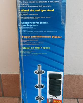 Porta cerchi auto a colonna