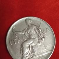 Raro Buono da 1 Lira 1928 - "Italia Seduta" /BB