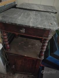 Coppia comodini con marmo grigio
