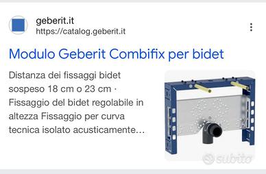 Geberit due staffa bidet sospeso Nuovo imballato