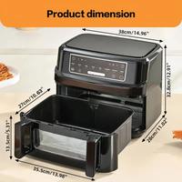 Friggitrice ad aria calda da 12 litri doppia camer