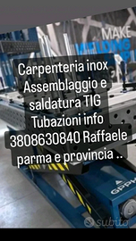 Saldatore tig inox parma e provincia