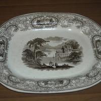 Antico piatto da portata ceramica W & E.B