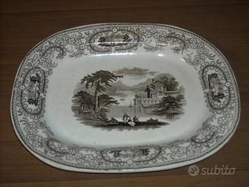 Antico piatto da portata ceramica W & E.B