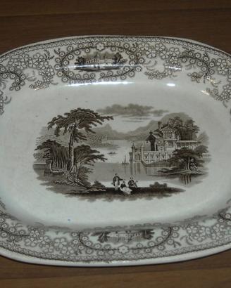 Antico piatto da portata ceramica W & E.B
