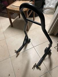 Cavalletto moto posteriore universale con ruote