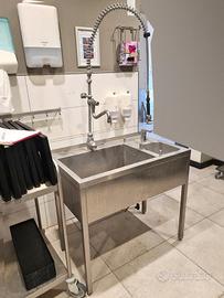 lavatoio professionale più lavamani inox usato